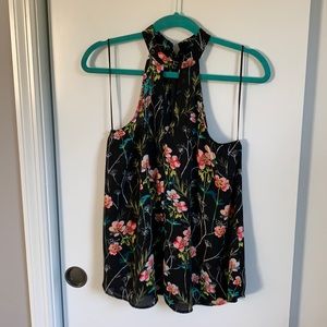 Express | floral keyhole blouse